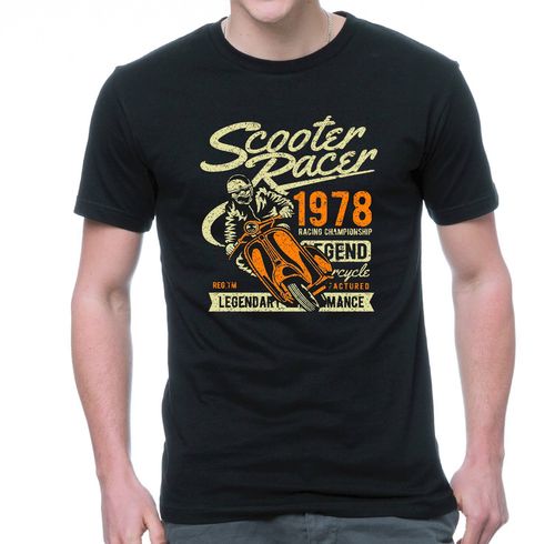 Tee shirt scooter racer 1978